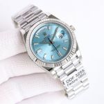 Rolex Daydate 40mm 3255 Movement White Gold Bracelet Green/Blue/Grey/Black Face Watch